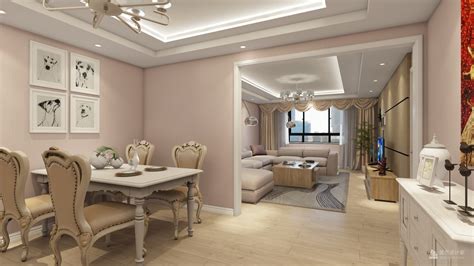 粉红玫瑰 - 欧式风格三室两厅装修效果图 - 初星星设计效果图 - 每平每屋·设计家