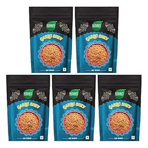 KisanKonnect Garlic Shev (750 gm - Pack of 5) | Crispy and Crunchy ...