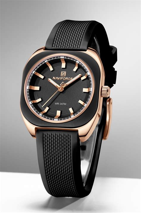 NF5061 Black silicone strap Analog Watch – Alix Store