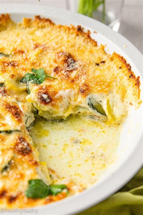Baked Zucchini Squash Casserole - I Wash You Dry