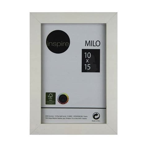 Ramka na zdjęcia Milo 10 x 15 cm biała MDF Inspire - 12572239513 ...