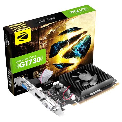 ZEBRONICS Pci_E- GT730 4GD3,Powered By NVIDIA,GDDR3 Graphics Memory ...