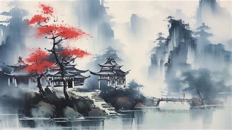 中國水墨畫 Ai 的图像结果