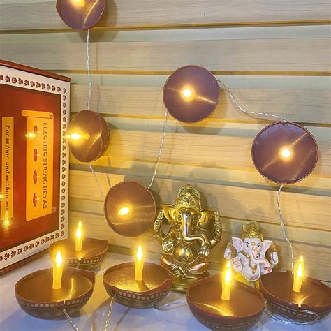 Buy Diya Diwali String Lights Decoration - LED Diwali Festival Tea ...