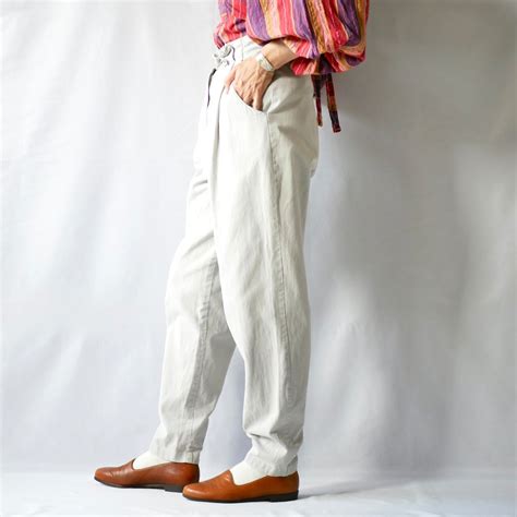 Made in USA light beige high waist pants アメリカ製ライトベージュハイウエストパンツ ...