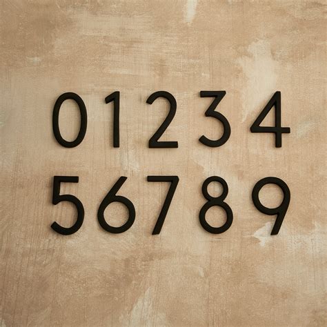 Modern Black House Numbers - AURELE 4" – DecorTwist