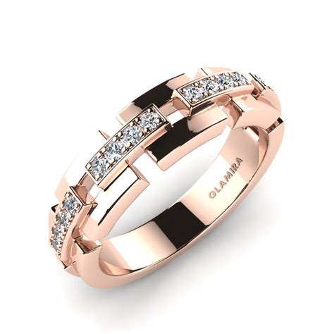 Order Men's Ring Hercules in Round cut 0.12 Carat 18ct Rose Gold ...