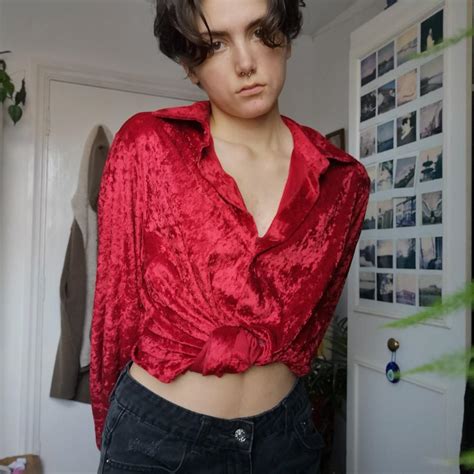 Edinburgh Woollen Mill Women's Red Shirt | Depop