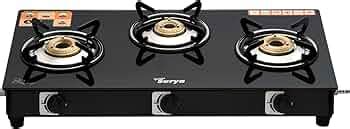 GOLDEN SURYA Premium GLass Top Manual Ignition Gas Stove 3 Burners | 3 ...