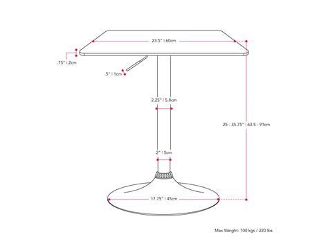 Adjustable Height Square Bar Table - CorLiving Furniture