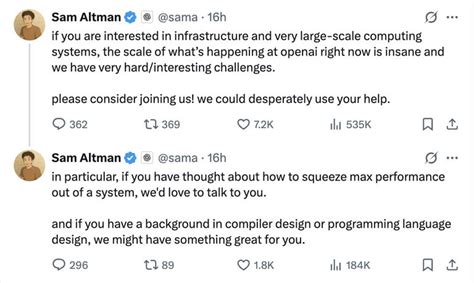 Attention engineers and coders: Sam Altman issues open call for a job ...