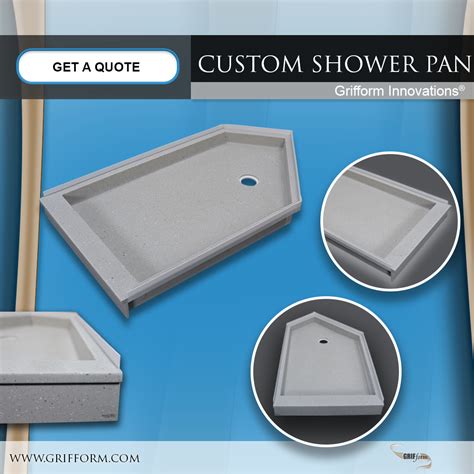 Custom Shower Pans: are built to any shape, size and custom drain ...