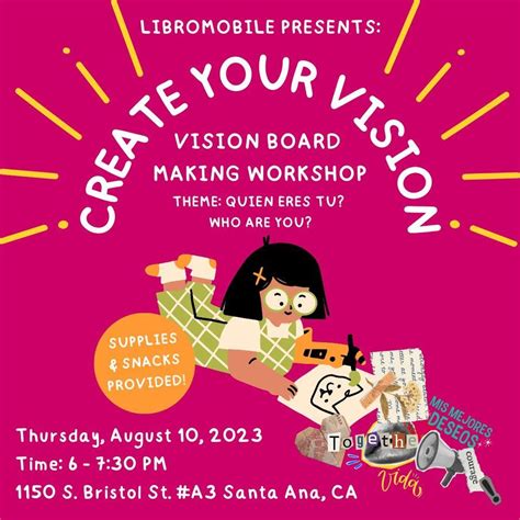 Create Your Vision!: Vision Board Making Workshop, LibroMobile, Santa ...