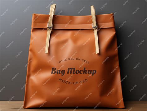 Premium PSD | Leather bag mockup