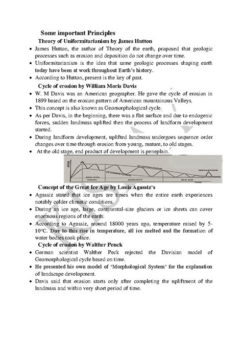 Some important principles of geomorphology - Some important Principles ...