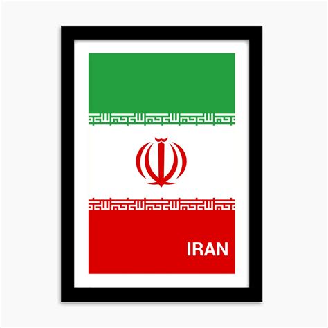 PosterGully - Iran Flag Football Team Flag Footballfan Laminated Frame ...