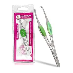 Majestique Tweezers for Hair Removal Slant Tip Beauty Accessories for ...