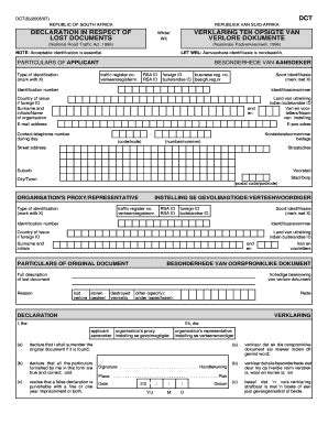 Declaration In Respect Of Lost Documents Dct - Fill and Sign Printable ...