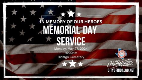 Memorial Day Service, Hidalgo Cemetery, 27 May 2024 | AllEvents.in