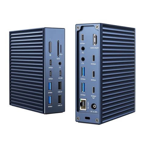 ACASIS Thunderbolt 4 Dock - 21 Ports, 8K60Hz HDMI, 2.5 GbE Ethernet, SD ...