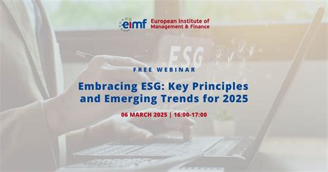 Embracing ESG: Key Principles and Emerging Trends for 2025, Online ...