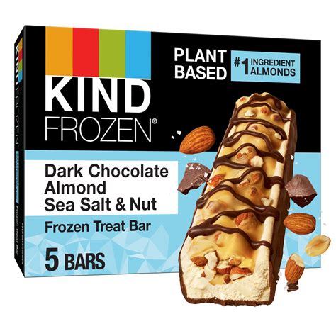 KIND Frozen Dark Chocolate Almond Sea Salt Treat, Creamy Plant-Based ...