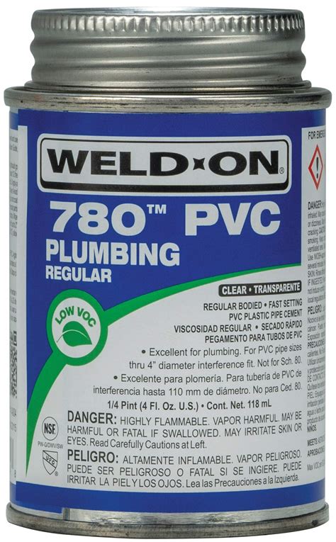 Buy WELD-ON 14004 780 PVC Regular-Bodied High Strength Plumbing Solvent ...
