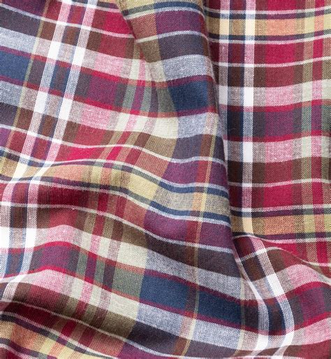 Navy Berry and Yellow Indian Madras Shirts by Proper Cloth