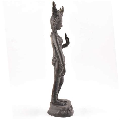 Standing Brass Statue Of Goddess Tara