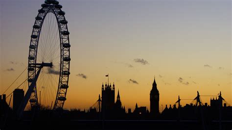 Download wallpaper 3840x2160 ferris wheel, buildings, silhouettes ...