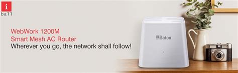 iBall WebWork 1200M Smart Mesh AC Router (Pack of 2), White iB-WRD12EK2 ...