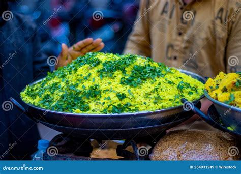 Indian National Food Poha Made from Rice. Stock Image - Image of india ...