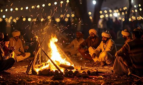 People celebrate lohri festival background design | Premium AI ...
