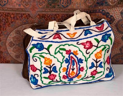 Crewel kashmiri aari work shoulder bag