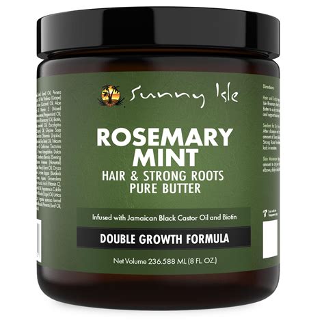 Amazon.com : Sunny Isle Rosemary Mint Hair and Strong Roots Butter 8oz ...