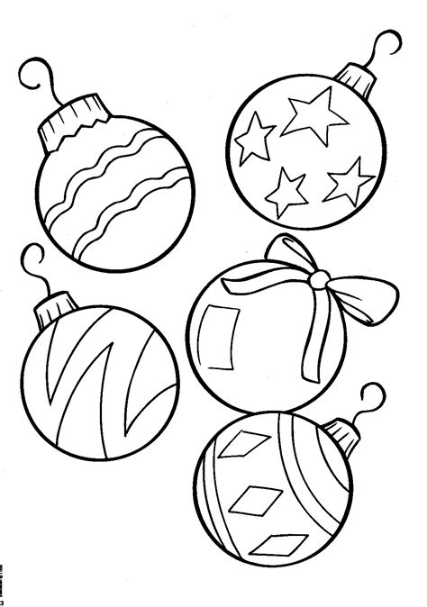 Christmas Ornaments Coloring Pages Printable - Coloring Home