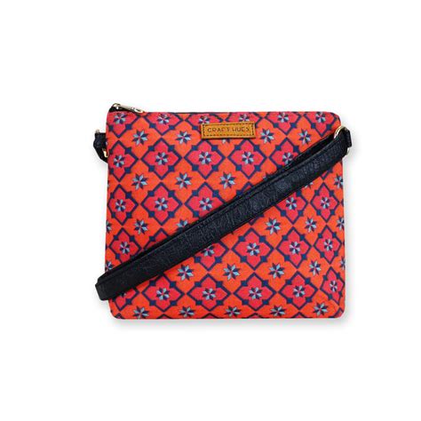 Peach Kites Tiles Sling Bag – Crafthues