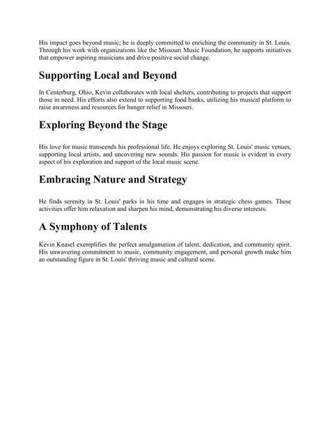 Kevin Knasel Biography and his professional career | PDF