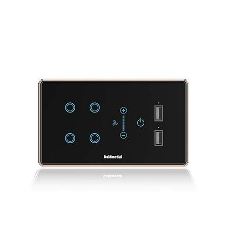 Goldmedal 4 Module I-Touch Wi-Fi 4 Switch + Fan Regulator + 2 USB Port ...