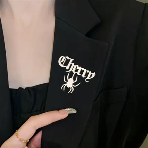 Navya Jewels Custom Name Spider Brooch, Women'S Fashion Punk Gothic ...