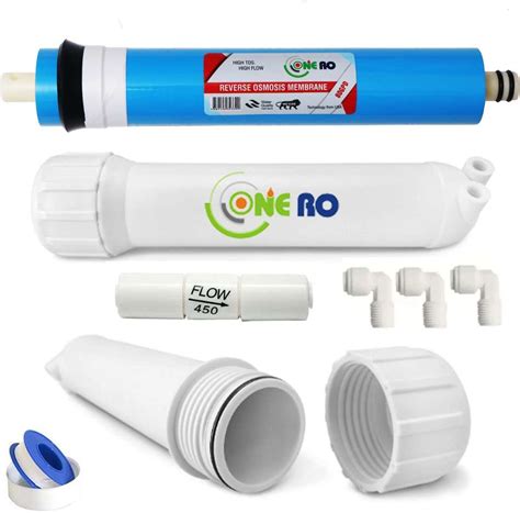 ONE RO Complete RO service filter kit of 100 GPD HI TDS (3000) Hi FLow ...
