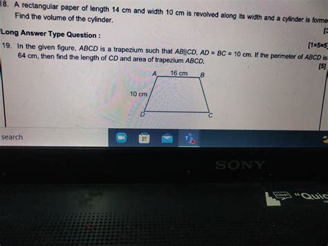in the given figure ABCD is a trapezium such that a b parallel to CD ...