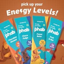 Phab Chocolate Brownie Protein Bar With 21G Protein,8G High Fibre & 0 ...