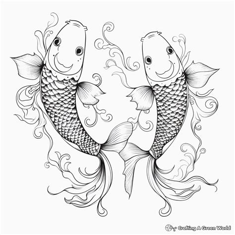Adult Koi Coloring Pages - Free & Printable!
