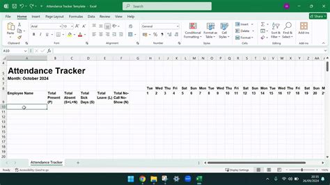 Excel Templates For Attendance Tracking