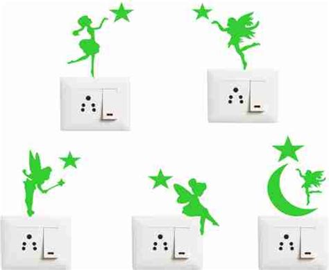 Sticker Hub 10 cm Night Glow Switch Board Sticker- Radium Glow in The ...