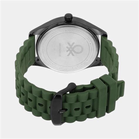 UCB Iconic Men Olive Green Silicone Watch UWUCG0206 – Just In Time