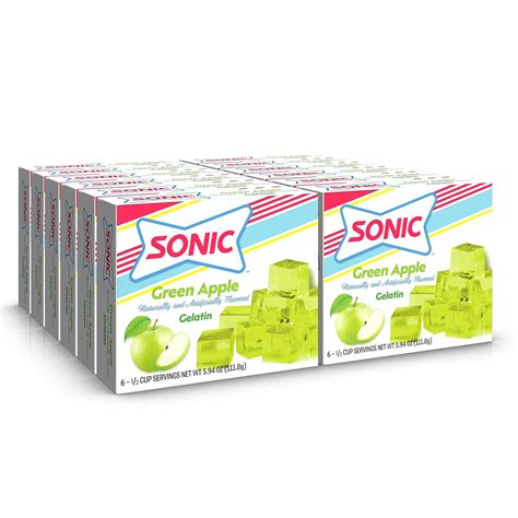 Buy SONIC Green Apple Gelatin, 3.94 Oz. – Fat Free Dessert Mix with ...