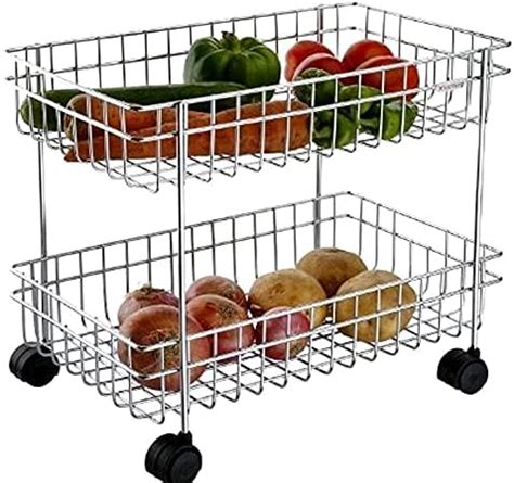 Rasvesh Metal Kitchen Trolley Kitchen Organizer Items And Kitchen ...