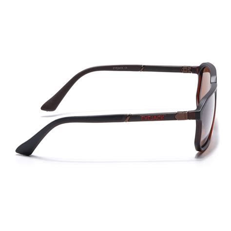 Eyejack Brown Wayfarer Polarized Sunglasses for Men & Women (91128PCL1 ...